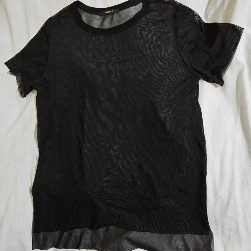 Forever 21 Mesh Short Sleeve Shirt